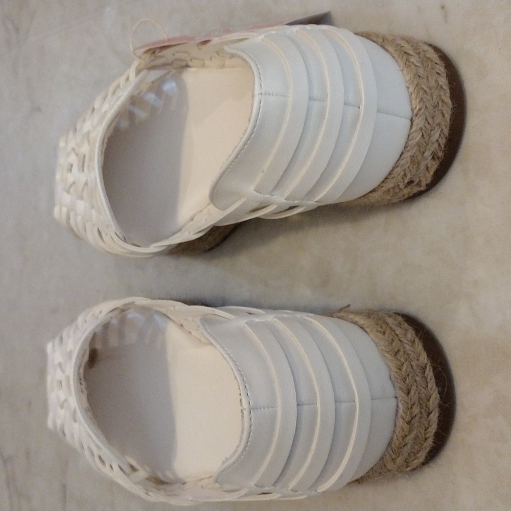 Sam & Libby Cream Woven Espadrille Loafers - Picture 3 of 8